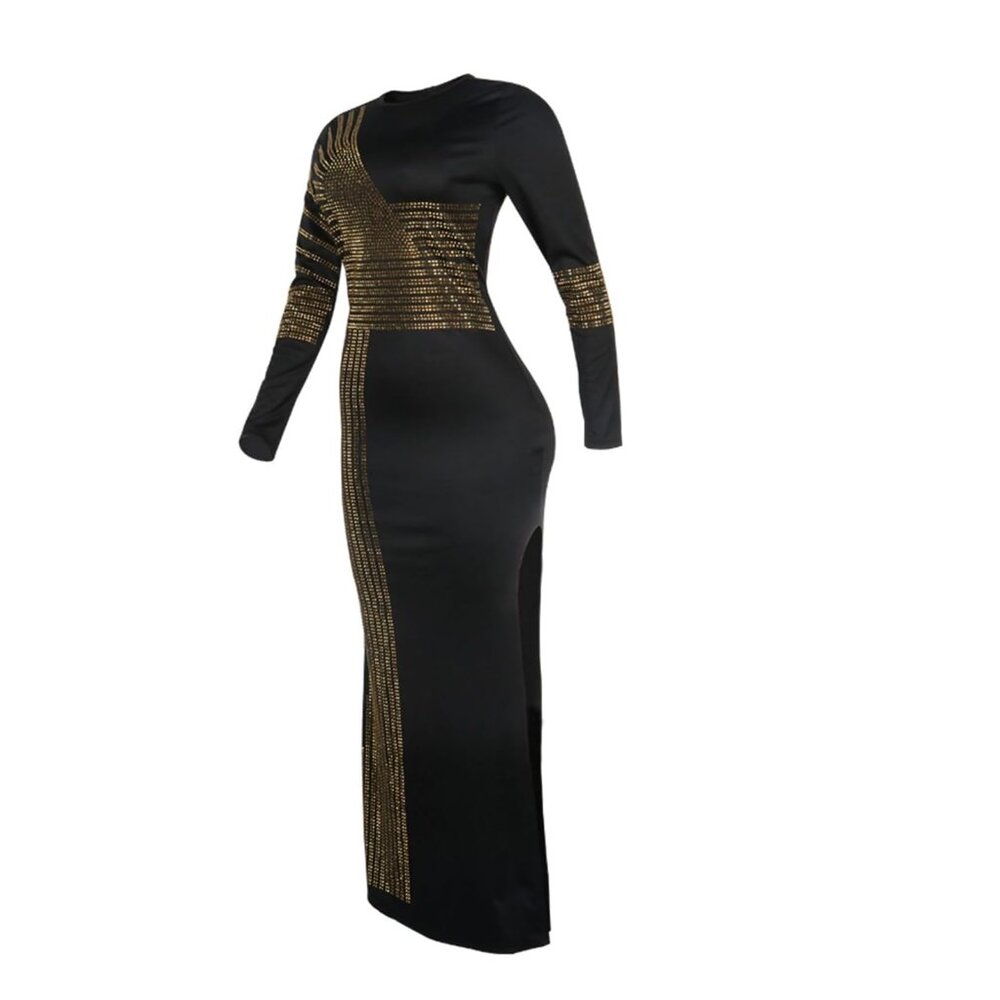 Rhinestone Formal Evening Party Dress XL - Picture 5 of 16